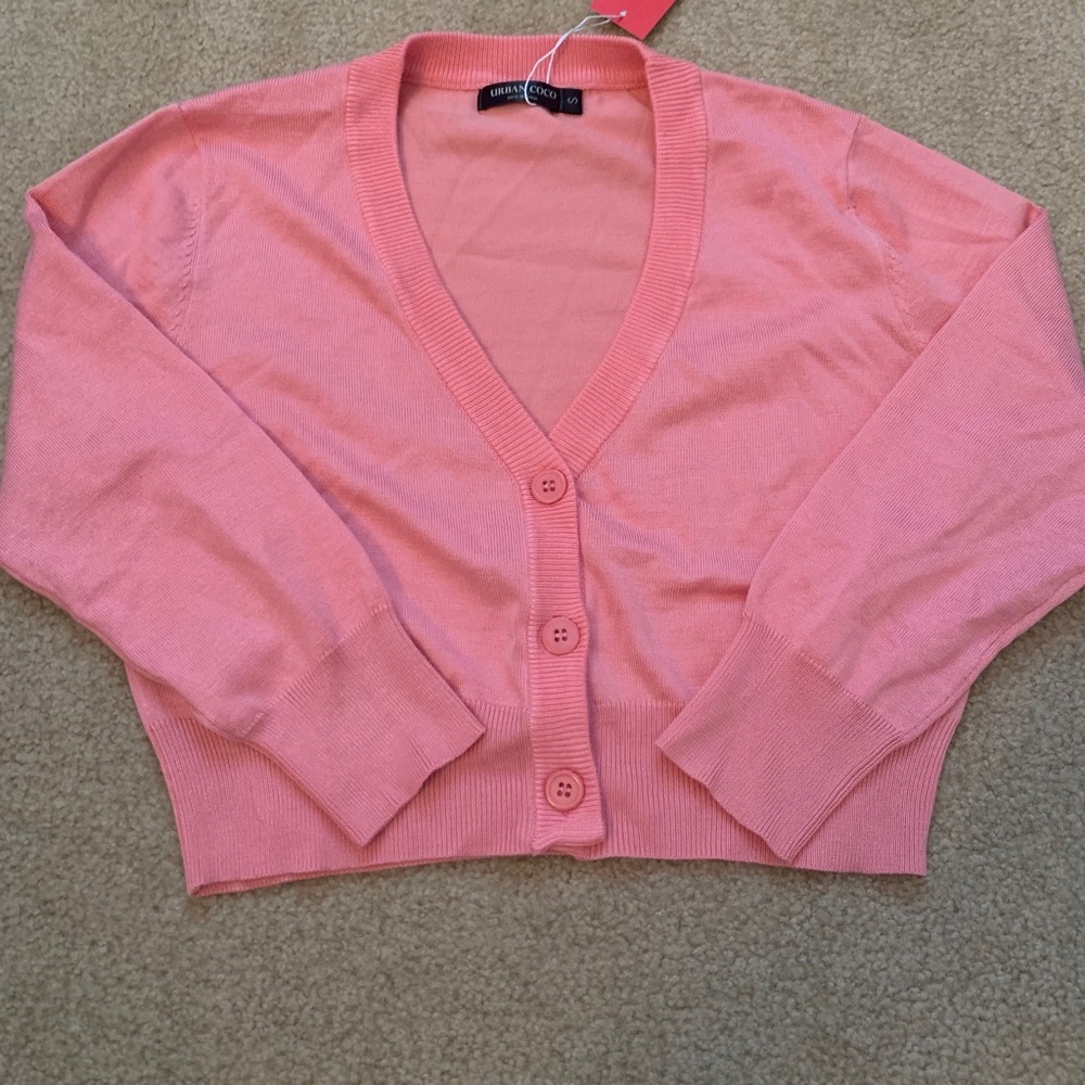 BNWT bubblegum pink cropped cardigan SOLD